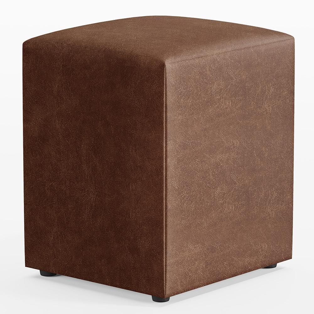 Kit 04 Puffs Quadrado L02 Couríssimo Marrom - 4