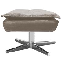 Kit 2 Puff'S Decorativos Base Giratória Cromada Charger Suede Nude G19 - Gran Belo - 3