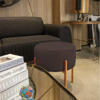 Puff Iron Suede Base Cobre Palito Marrom - 2