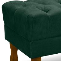 Puff Puf Retro Capitone 55X44Cm Suede Verde Mpassos Verde - 7