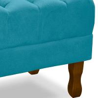 Puff Puf Retro Capitone 55X44Cm Suede Azul Tif Mpassos Azul Tif - 3