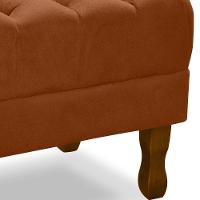 Puff Puf Retro Capitone 55X44Cm Suede Terra Cota Mpassos Terra Cota - 2