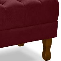 Puff Puf Retro Capitone 55X44Cm Suede Bordo Mpassos Bordo - 3