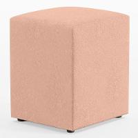 Puff Quadrado L02 Sala De Estar Linho Rosê - 1