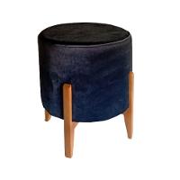 Puff Redondo Luxo Pés Mel 0131 - 1