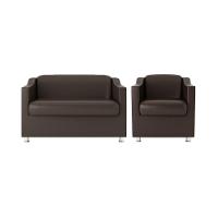 Kit Namoradeira Luxo + Poltrona Sala, Quarto marrom - 1