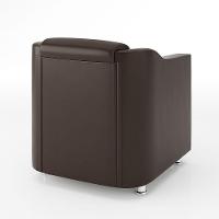 Kit Namoradeira 2 Lugares Tilla + 2 Poltronas marrom - 3