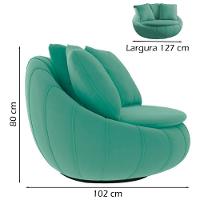 Poltrona Decorativa Base Giratoria Zafira Sl 946 Moll Sl 946 - 5