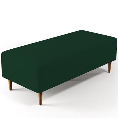 Puff Sala De Estar Pés Palito 120x50 Cm Suede Verde Musgo