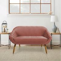 Kit 01 Namoradeira e 02 Poltronas Veludo Castanho Rose - 8