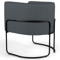 Kit 2 Poltronas Decorativas Base Aço Betina C-03 Corano Cinza - Domi - 3