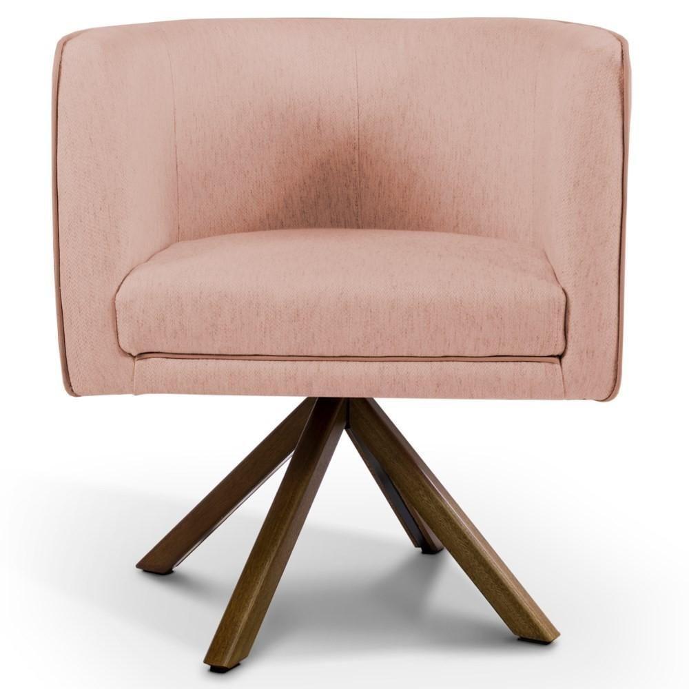 Kit 2 Poltronas Base Madeira Betina C-105 Linho Rosê - 4