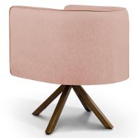 Kit 2 Poltronas Base Madeira Betina C-105 Linho Rosê - 5