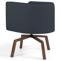 Kit 2 Poltronas Decorativas Base Ka Madeira Betina C-465 Linho Chumbo - Domi - 3