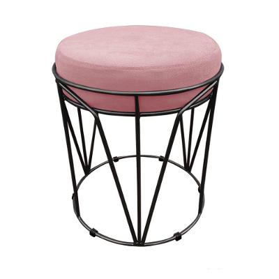 Puff Multiuso Com Mesa 2 Em 1 Suede Rose Base Preto
