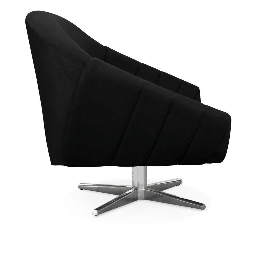 Poltrona Giovana Suede Preto - 4