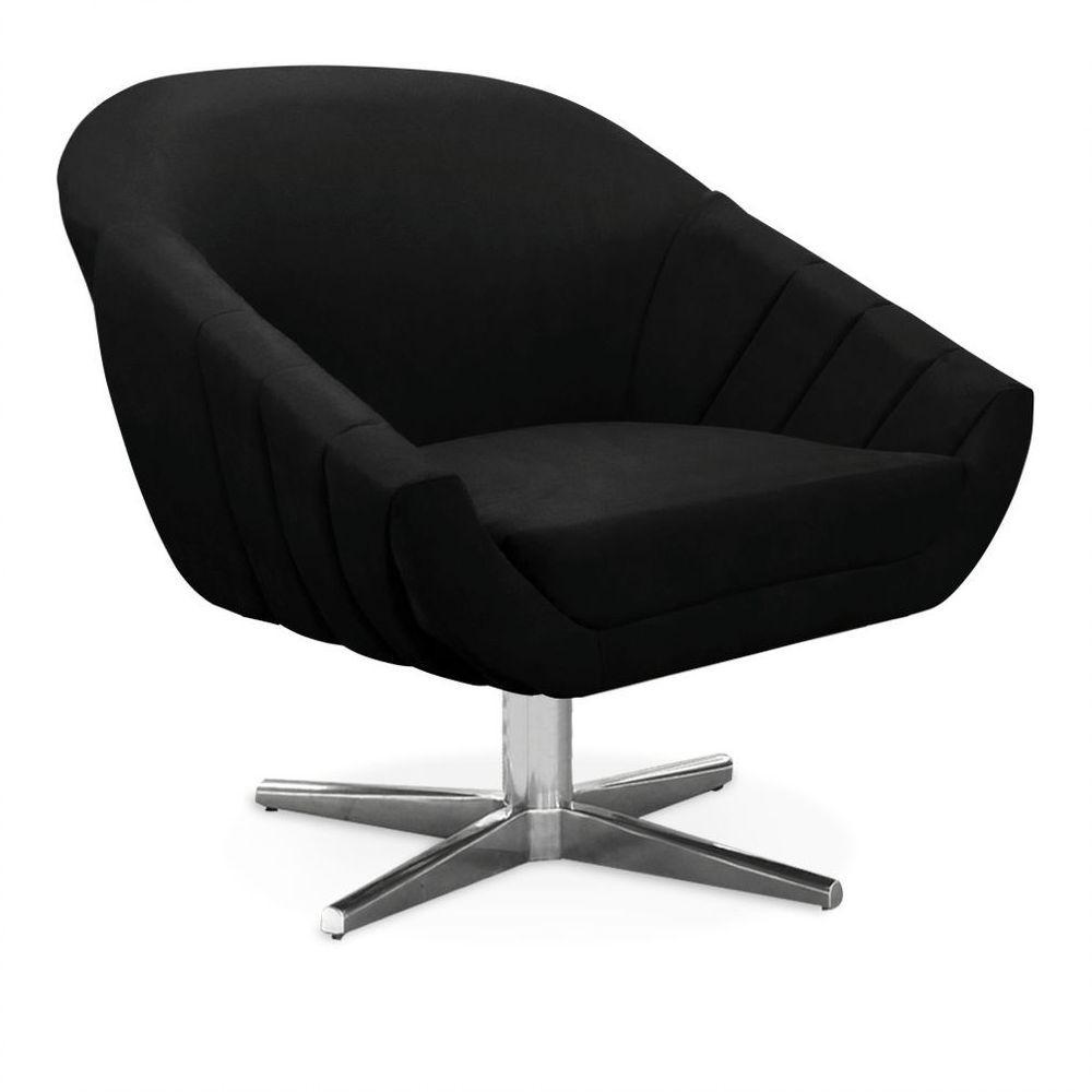 Poltrona Giovana Suede Preto - 6