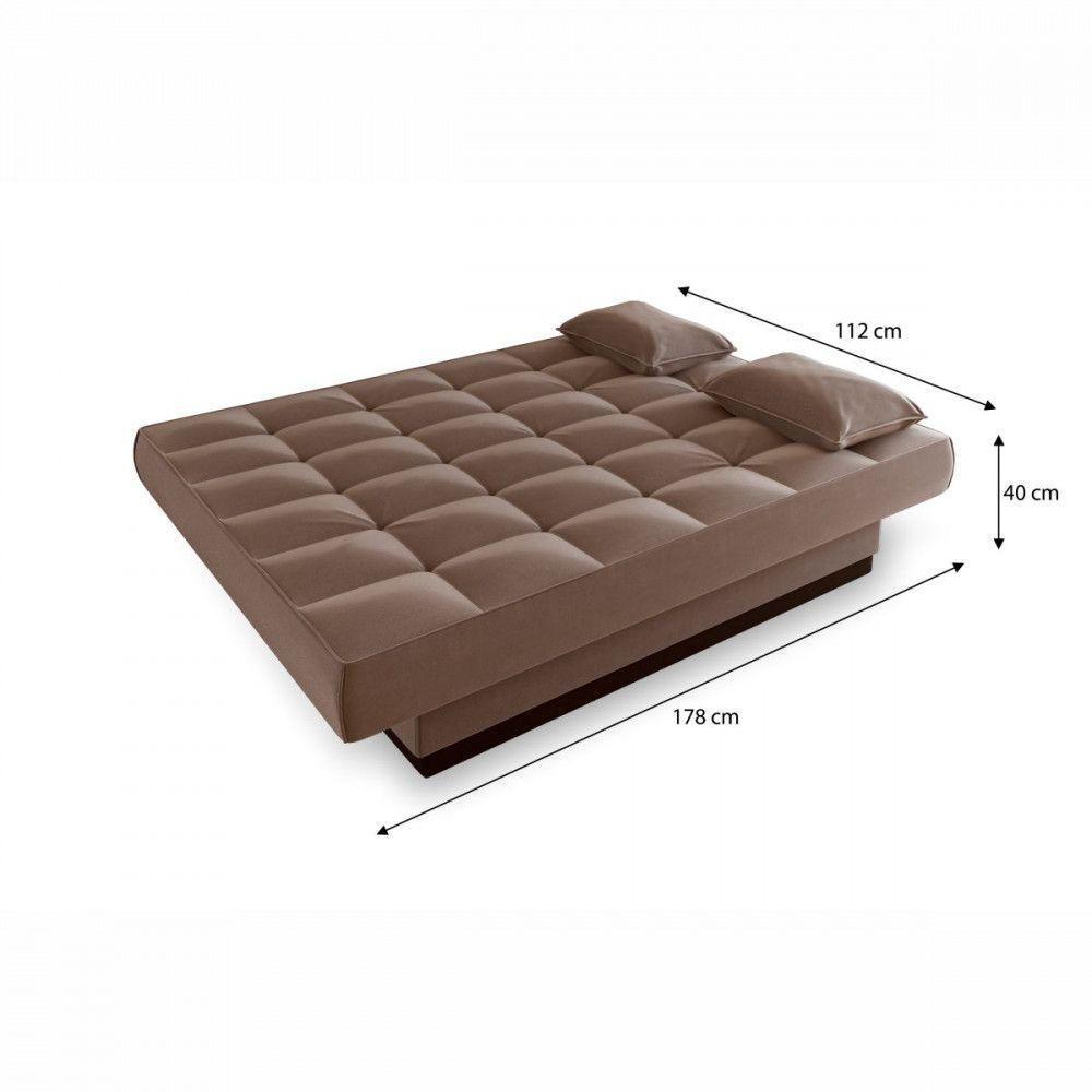 Sofá Cama Andradas 3 Lugares Veludo Choco Mamflex Choco - 3