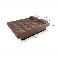 Sofá Cama Andradas 3 Lugares Veludo Choco Mamflex Choco - 3