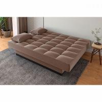 Sofá Cama Andradas 3 Lugares Veludo Choco Mamflex Choco - 5