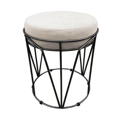 Puff Multiuso Com Mesa 2 Em 1 Suede Bege Base Preto