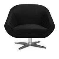 Poltrona Giovana Suede Preto - 1