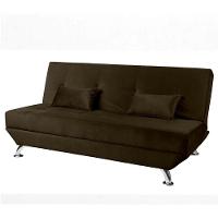 Sofá Cama Dubai Veludo Speciale Home Marrom - 2