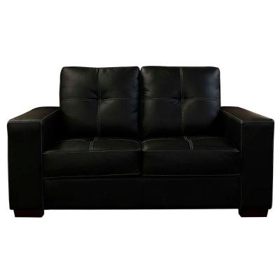 Sofá De Couro 2 Lugares Paris 164Cm M06 Preto 450