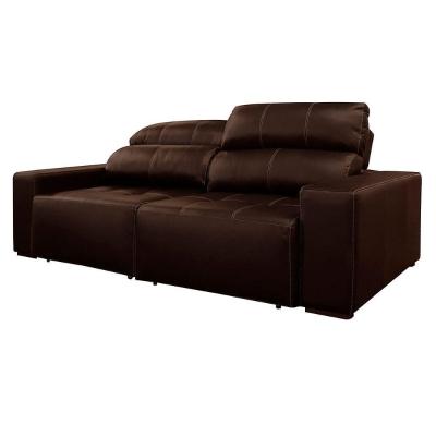 Sofá De Couro 2 Lugares Alabama 250Cm Usb M06 Café 490