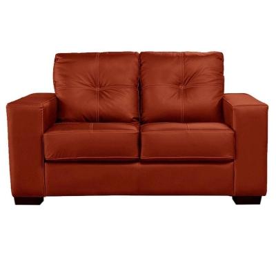 Sofá De Couro 2lgrs Londres 151Cm M06 Conhaque Com Brilho