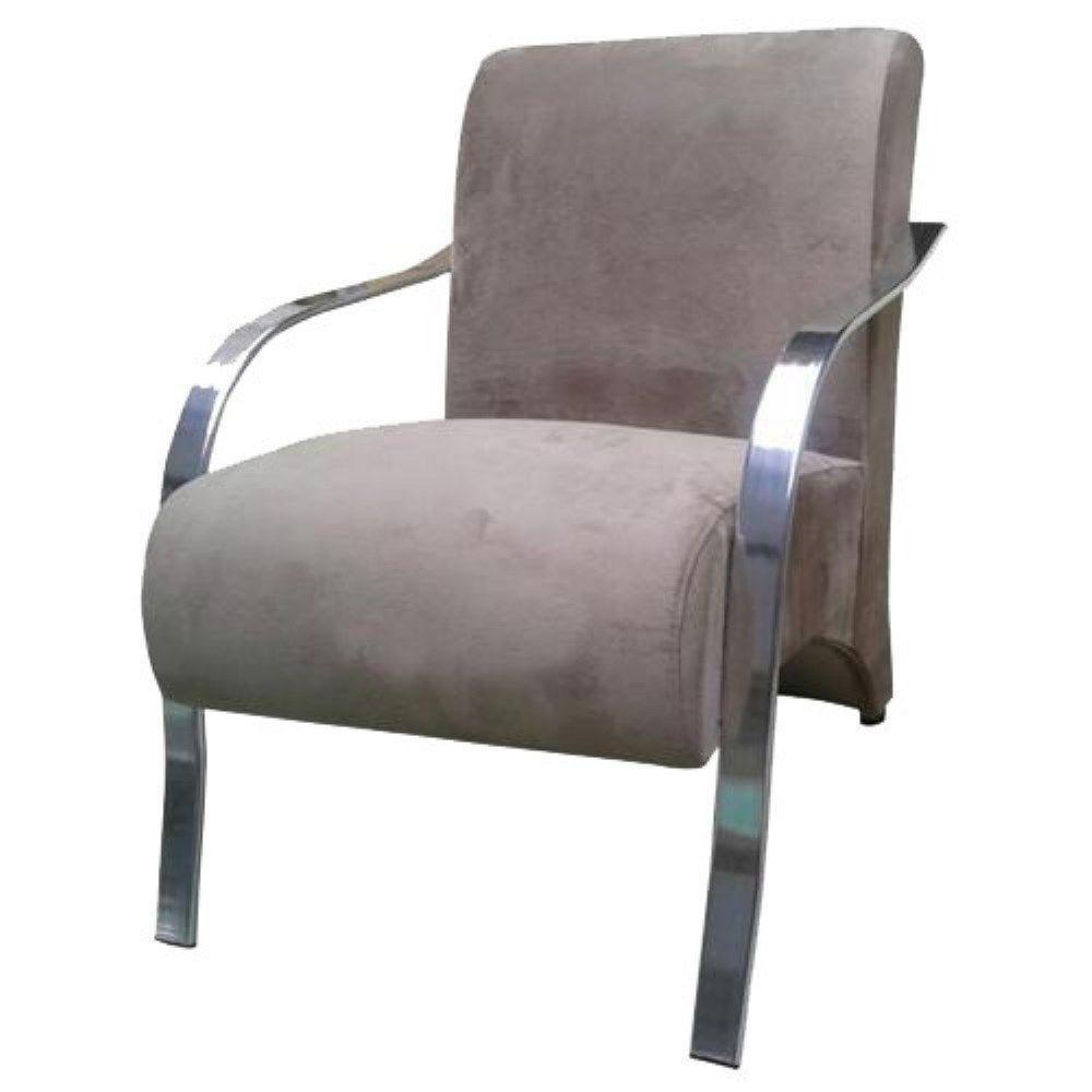 Poltrona Vênus 1 Lugar Braço Alumínio D Salla Bege - 1