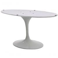 Base De Mesa De Jantar Saarinen Oval Para Tampo De 198x122 Cm Branca - 2