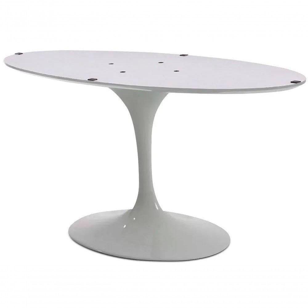 Base De Mesa De Jantar Saarinen Oval Para Tampo De 180x100 Cm Branca - 2