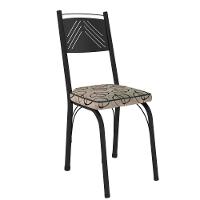 Conjunto De Mesa Malva Com 6 Cadeiras 151 Tampo Bp 136cm Cor Sf Preto Assento Cedro Artefamol
