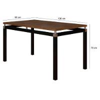 Conjunto De Mesa Malva Com 6 Cadeiras 151 Tampo Bp 136cm Cor Sf Preto Assento Cedro Artefamol - 5