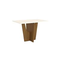 Mesa Canto Reto Sem Vidro 120 Cm Danielly Henn Nature Com Off White