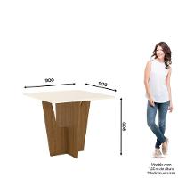 Mesa Canto Reto Sem Vidro 90 Cm Danielly Henn Nature Com Off White - 3