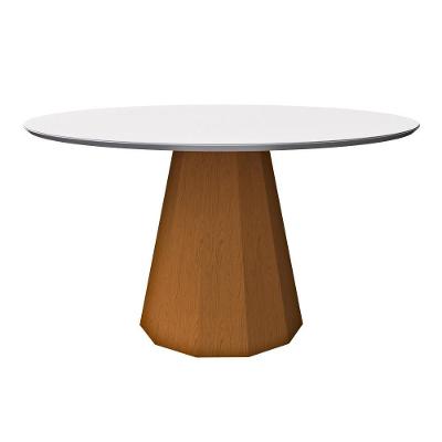 Mesa De Jantar 6 Lugares 100% Mdf Com Vidro New Ceval Isis