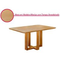 Mesa De Jantar 4 Lugares Vitoria 120cm Móveis Mix Mel/amadeirado - 3