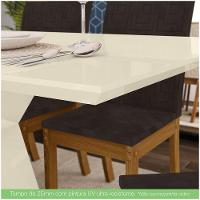 Mesa De Jantar Com Tampo Em Mdf 160cm Kesha Casa 812 Nature Com Off White - 13