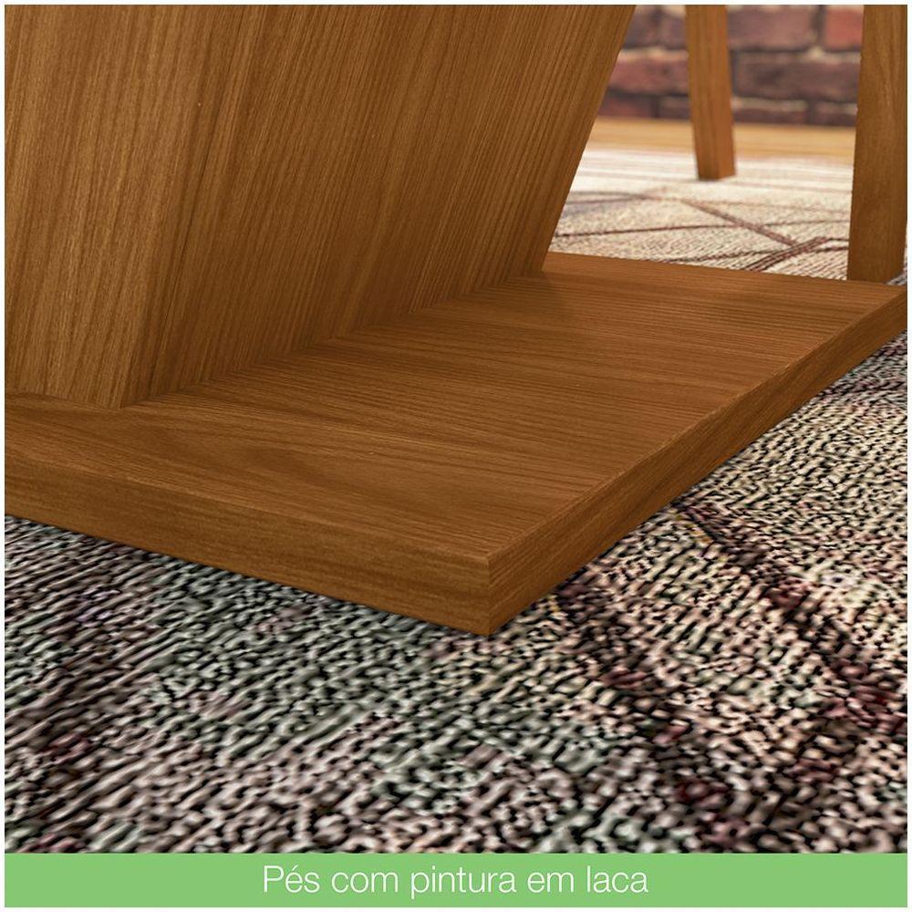 Mesa De Jantar Com Tampo Em Mdf 160cm Juanita Casa 812 Nature Com Off White - 2