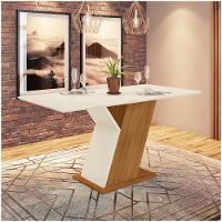 Mesa De Jantar Com Tampo Em Mdf 160cm Juanita Casa 812 Nature Com Off White - 1