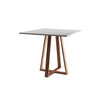 Mesa De Jantar Mônaco 90cm Branca Base Cobre - Cor: Branco - 1