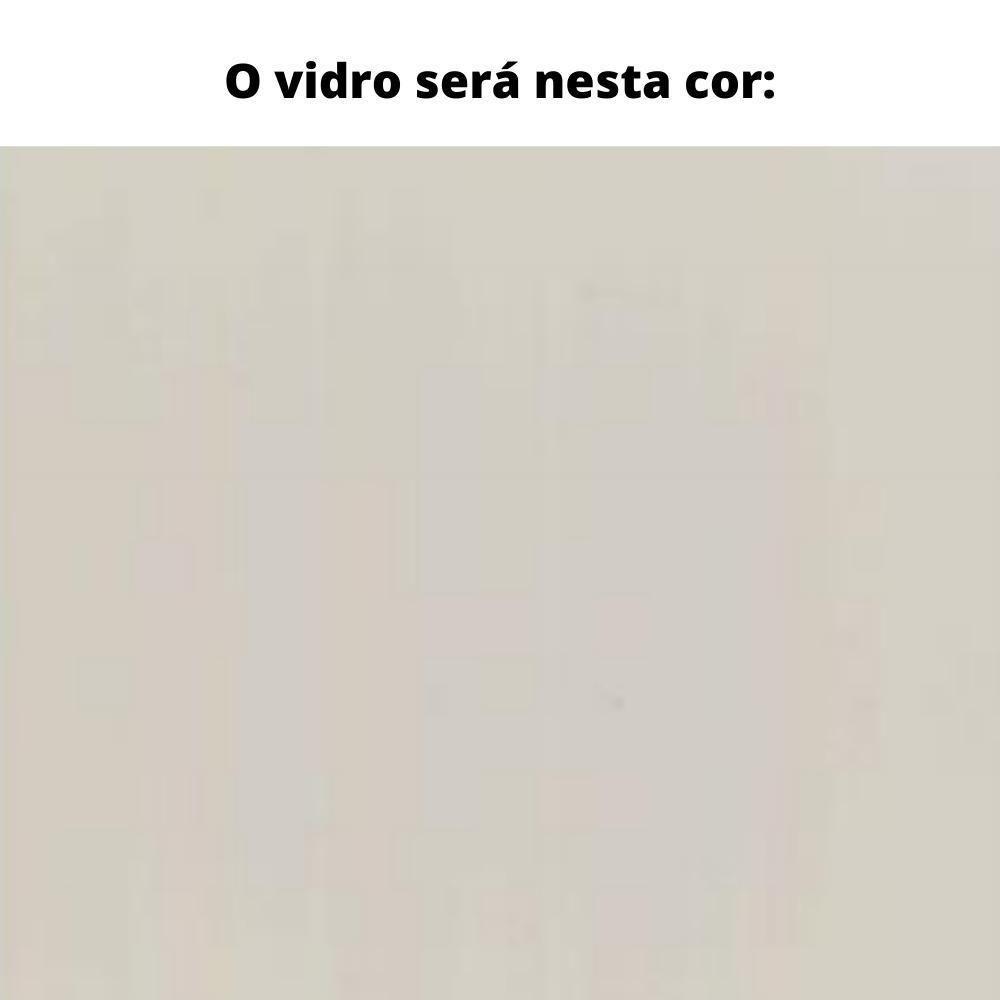 Mesa De Jantar Mh-5346 Herval Retangular 220 Cm Madeira Amêndoa Vidro Off White - 5