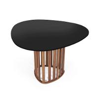 Mesa De Jantar Orgânica 4 Lugares 120x118cm Preto/noronha - Straub Web - 1