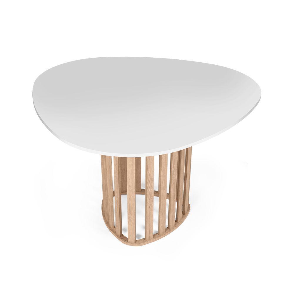 Mesa De Jantar Orgânica 4 Lugares 120x118cm Branco/jade - Straub Web - 1