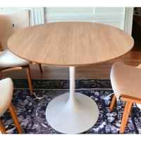 Mesa De Jantar Saarinen 110 Cm Tampo Jade Base Branca Branco - 7