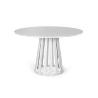 Mesa De Jantar Redonda 4 Lugares 90cm Em Mdf Gabi Branca - Straub Web - 1