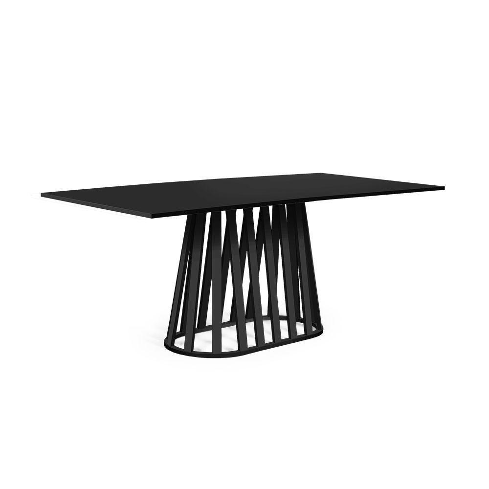 Mesa De Jantar Retangular 8 Lugares 200x90cm Gabi Preta - Straub Web - 1