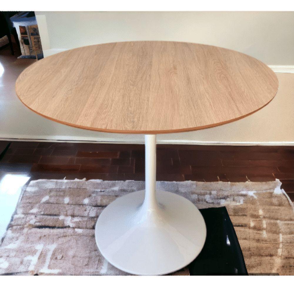 Mesa De Jantar Saarinen 70 Cm Tampo Jade Base Branca Branco - 5